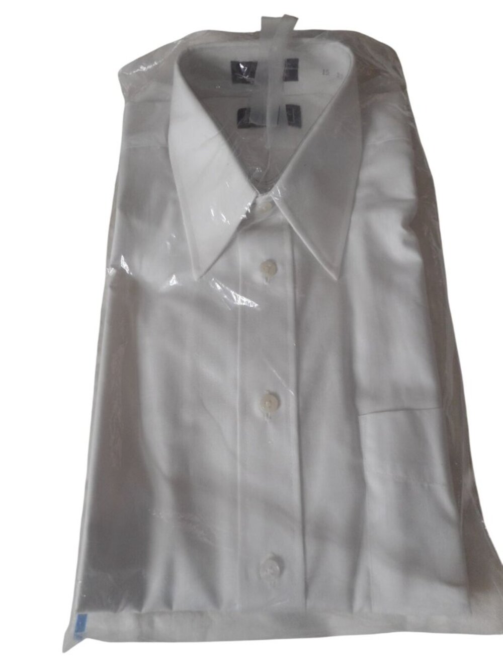 NWT NIB Vintage Mens Dress Shirt 15 / 33 long sleeve White Hathaway